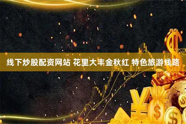 线下炒股配资网站 花里大丰金秋红 特色旅游线路